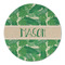 Tropical Leaves #2 Round Linen Placemat - Single Sided (Personalized)