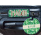 Tropical Leaves #2 Round Luggage Tag & Handle Wrap - In Context
