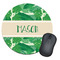Tropical Leaves 2 Round Mouse Pad