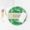 Tropical Leaves #2 Round Mousepad - LIFESTYLE 2