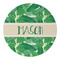 Tropical Leaves #2 Round Paper Coaster - Approval