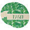 Tropical Leaves #2 Round Paper Coaster - Main