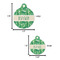 Tropical Leaves #2 Round Pet ID Tag - Large - Comparison Scale