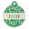 Tropical Leaves #2 Round Pet ID Tag (Personalized)