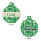 Tropical Leaves 2 Round Pet Tag - Front & Back