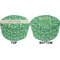 Tropical Leaves 2 Round Pouf Ottoman (Top and Bottom)