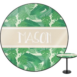 Tropical Leaves #2 Round Table (Personalized)