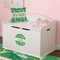 Tropical Leaves 2 Round Wall Decal on Toy Chest