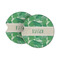 Tropical Leaves #2 Sandstone Car Coasters - Set of 2 (Personalized)