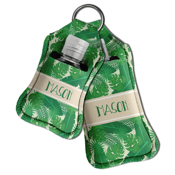 Tropical Leaves #2 Sanitizer Holder Keychain - Both in Case (PARENT)