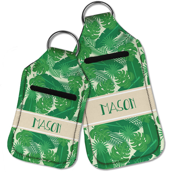 Tropical Leaves #2 Sanitizer Holder Keychain - Parent Main