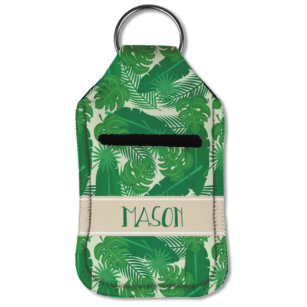 Tropical Leaves #2 Sanitizer Holder Keychain - Small (Front Flat)