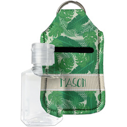 Tropical Leaves #2 Hand Sanitizer & Keychain Holder - Small (Personalized)