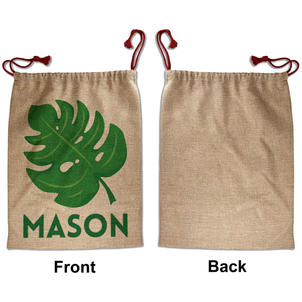 Tropical Leaves #2 Santa Bag - Approval - Front