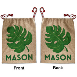 Tropical Leaves #2 Santa Sack - Front & Back (Personalized)