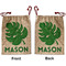 Tropical Leaves #2 Santa Sack - Front & Back (Personalized)