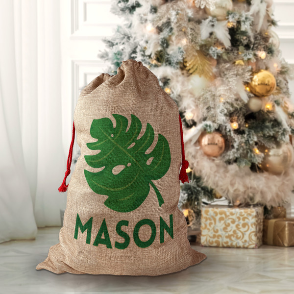 Tropical Leaves #2 Santa Bag - Lifestyle