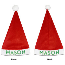 Tropical Leaves #2 Santa Hat - Front & Back (Personalized)