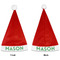 Tropical Leaves 2 Santa Hats - Front and Back (Double Sided Print) APPROVAL