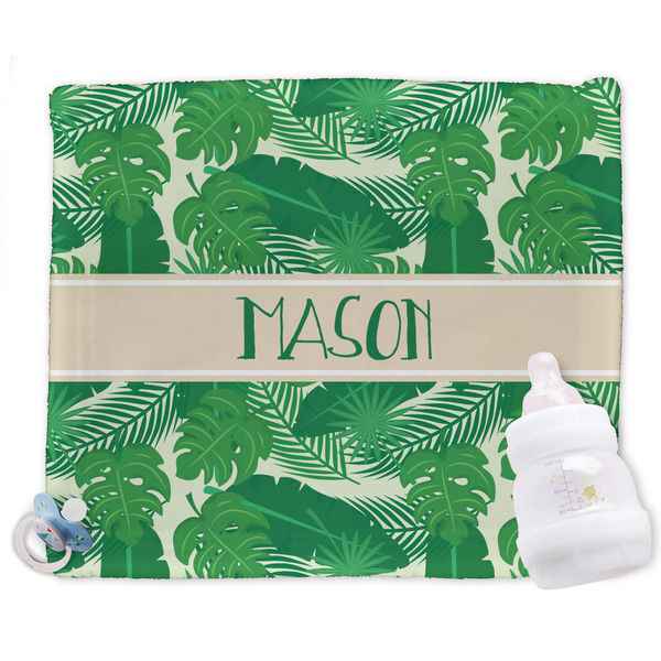 Custom Tropical Leaves #2 Security Blanket - Single Sided (Personalized)