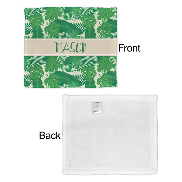 Tropical Leaves #2 Security Blanket - Front & White Back View