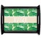 Tropical Leaves #2 Black Wooden Tray - Large w/ Name or Text