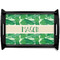 Tropical Leaves 2 Serving Tray Black Small - Main