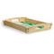 Tropical Leaves 2 Serving Tray Wood Small - Corner