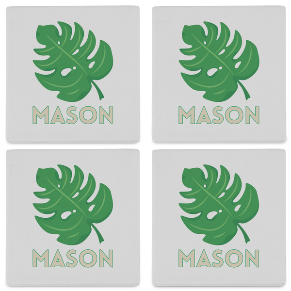 Tropical Leaves #2 Set of 4 Sandstone Coasters - See All 4 View