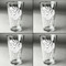 Tropical Leaves #2 Set of Four Engraved Beer Glasses - Individual View