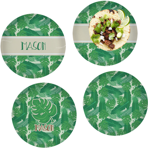 Tropical Leaves 2 Set of Lunch / Dinner Plates