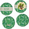 Tropical Leaves 2 Set of Lunch / Dinner Plates