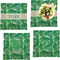 Tropical Leaves 2 Set of Square Dinner Plates