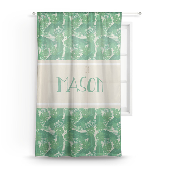 Custom Tropical Leaves #2 Sheer Curtain - 50"x84" (Personalized)
