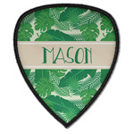 Tropical Leaves #2 Iron on Shield Patch A w/ Name or Text