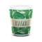 Tropical Leaves #2 Ceramic Shot Glass - 1.5 oz - White - Set of 4 (Personalized)