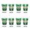 Tropical Leaves #2 Shot Glass - White - Set of 4 - APPROVAL