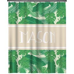Tropical Leaves #2 Extra Long Shower Curtain - 70"x84" w/ Name or Text