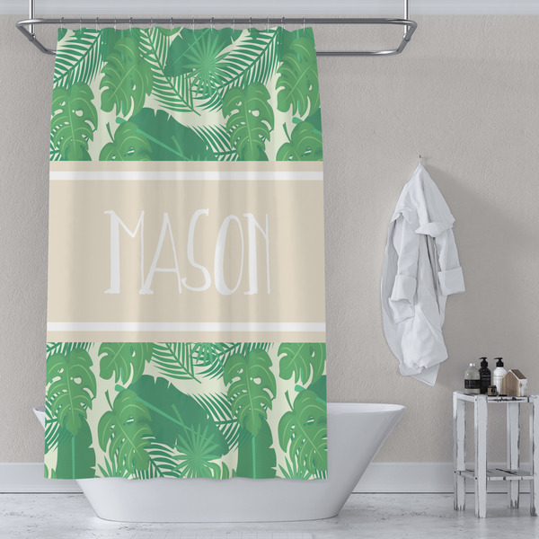 Tropical Leaves 2 Shower Curtain Lifestyle