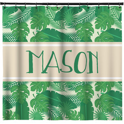 Tropical Leaves #2 Shower Curtain - Custom Size w/ Name or Text