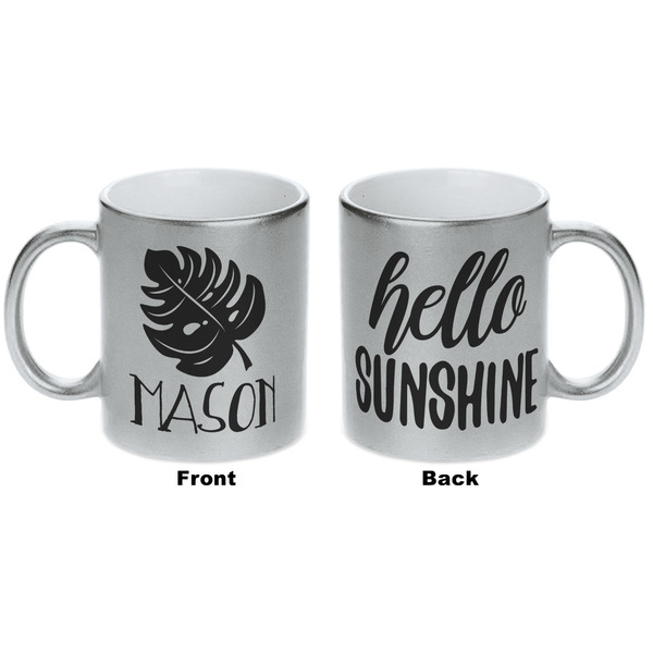 Tropical Leaves 2 Silver Mug - Approval