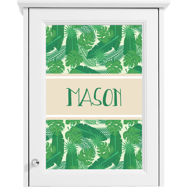 Tropical Leaves 2 Single White Cabinet Decal