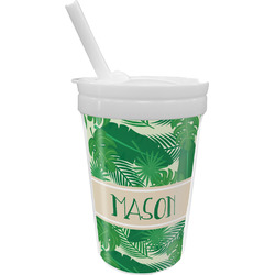 Tropical Leaves #2 Sippy Cup with Straw (Personalized)