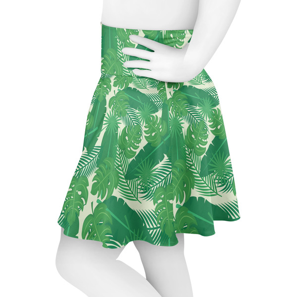 Tropical Leaves 2 Skater Skirt - Side