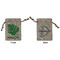 Tropical Leaves #2 Small Burlap Gift Bag - Front and Back