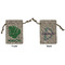 Tropical Leaves #2 Small Burlap Gift Bag - Front & Back (Personalized)