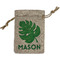 Tropical Leaves #2 Small Burlap Gift Bag - Front