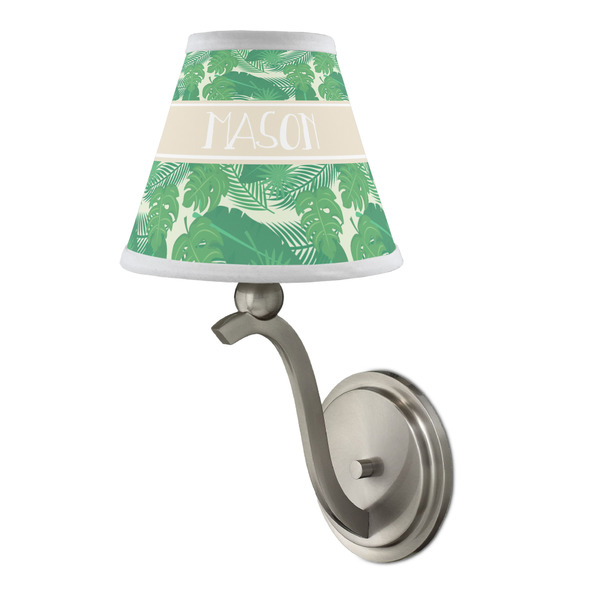 Tropical Leaves #2 Small Chandelier Lamp - LIFESTYLE (on wall lamp)