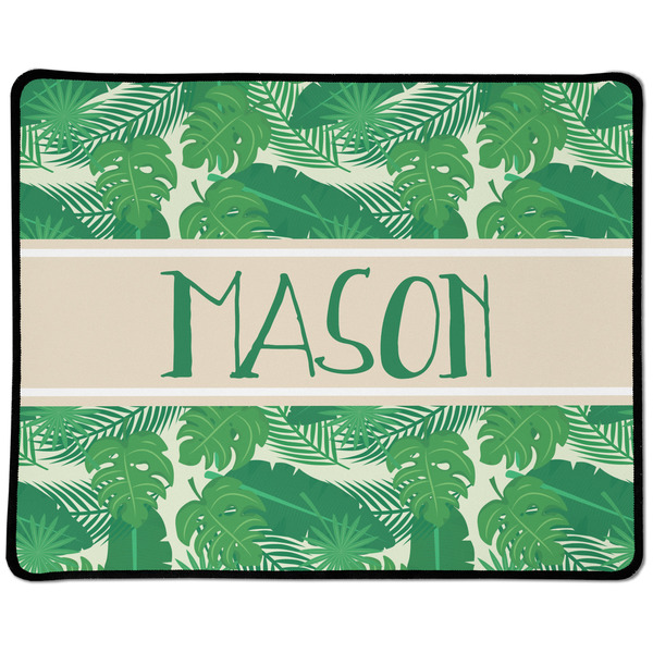 Custom Tropical Leaves #2 Large Gaming Mouse Pad - 12.5" x 10" (Personalized)