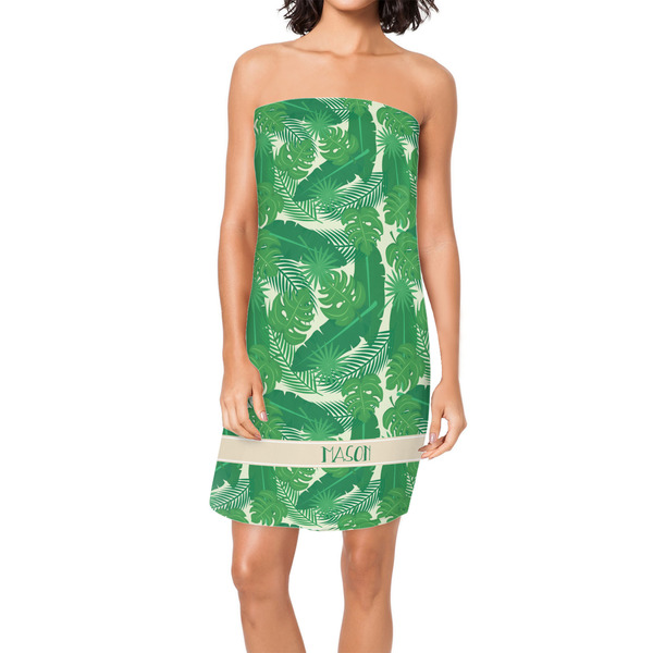 Custom Tropical Leaves #2 Spa / Bath Wrap w/ Name or Text